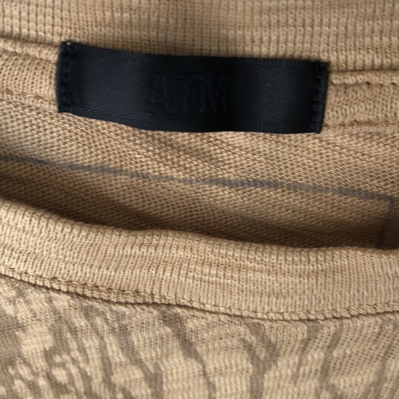 ATM Anthony Thomas Melillo Tan Crew Neck Short Sleeves Top Tee Shirt Siz… - Picture 4 of 7